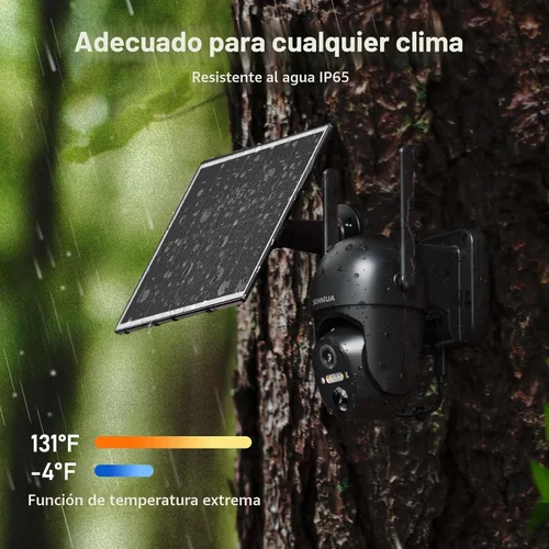 Miniatura 7 de SEHMUA - Cámara de seguridad celular 4G LTE solar inalámbrica para exteriores, cámara alimentada por energía solar sin WiFi, vista en vivo de 360°