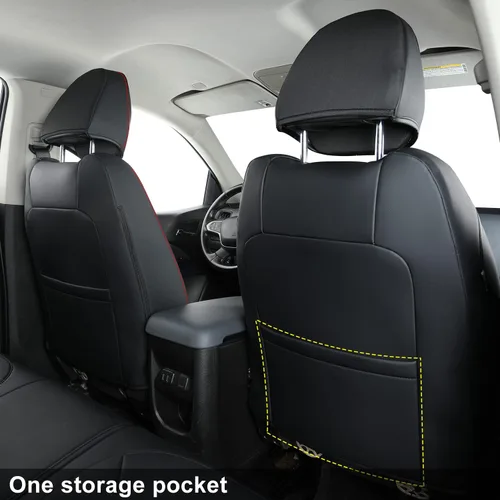 Miniatura 2 de LUCKYMAN CLUB 2 fundas de asiento delanteras Chevy Colorado, aptas para camión de trabajo Colorado Crew Cab Z71 LT ZR2 2015-2022 con piel sintética