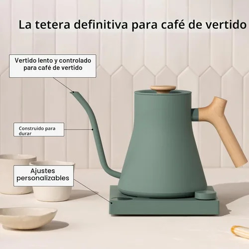 Miniatura 3 de Fellow Stagg EKG Pro Hervidor Eléctrico de Cuello de Cisne - Para Café y Té Vertido, Calentamiento Rápido, Control Preciso de Temperatura, Verde