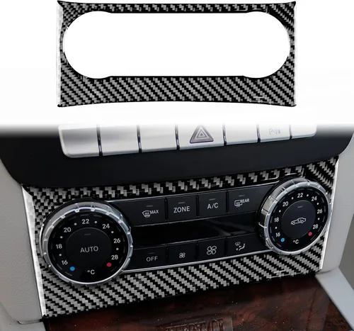 Fibra de carbono, para accesorios Mercedes Benz, adhesivo central para panel de control para Mercedes Benz Clase C W204 2010-2013, decoración