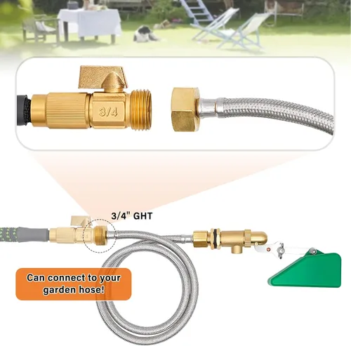 Miniatura 2 de Válvula de flotador de latón para tanque de agua, válvula de bola de flotador de llenado automático de 1/2 pulgada para ganado, interruptor