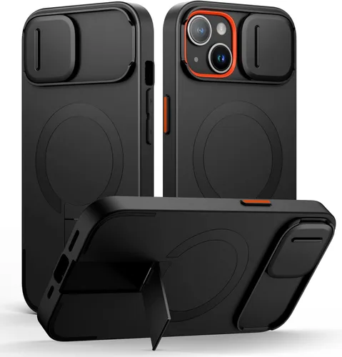 Miniatura 69 de SURITCH - Funda para iPhone 17 Pro Max con cubierta de control de cámara, cubierta para cámara y soporte ajustable, compatible con MagSafe, a prueba
