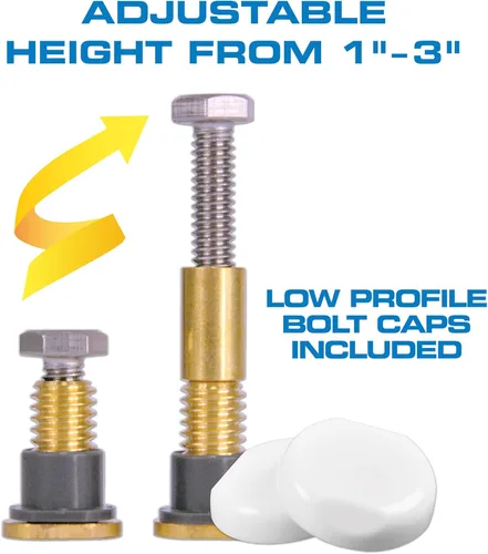 Miniatura 3 de Kit de instalación de inodoro todo en uno de Danco, anillo de cera de sello perfecto y pernos sin corte, reparación de inodoro, sin cera, pernos