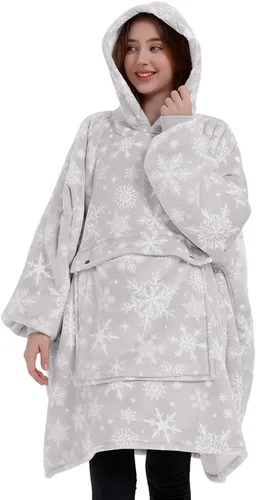 Miniatura 68 de KFUBUO Manta portátil con capucha de sherpa para niños, todos los patrones, sudadera de gran tamaño con bolsillo, regalos de cumpleaños para niñas