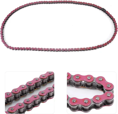 Miniatura 6 de Cadena 420, cadena de eslabones de acero estándar para motocicleta ATV de 90 CC, 110 CC, 125 CC, 420‑106L, repuesto para 420-100L 420-102L 420-104L
