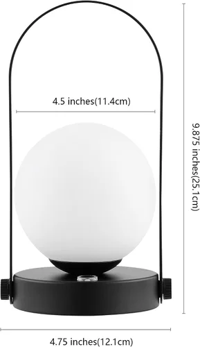 Miniatura 7 de SAFAVIEH Lighting Collection Meira - Lámpara de mesa LED recargable moderna negra