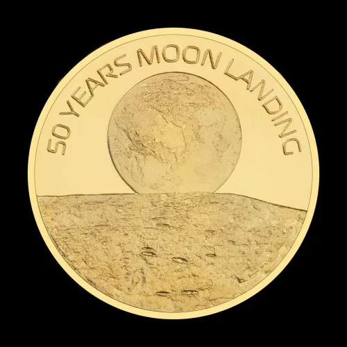Miniatura 6 de Moneda Apolo Apolo Aniversario Humanos Primer Aterrizaje Monedas Conmemorativas Oro