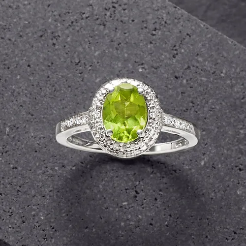 Miniatura 5 de Ross-Simons Gemstone and Diamond-Accented Ring in Sterling Silver