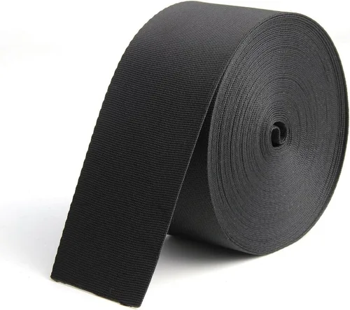 Miniatura 5 de Correa de Cinta de Nylon Negro de 1.5 Pulgadas de Ancho y 10 Yardas, Correas de Polipropileno para Bolsas, Hamacas, Escalada al Aire Libre