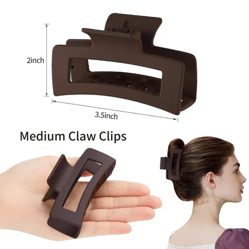 Miniatura 3 de Sisiaipu Pinzas para el Cabello, Pinzas Medianas de 3.5 Pulgadas, Paquete de 6 para Mujeres y Niñas - Accesorios para el Cabello Color Ámbar