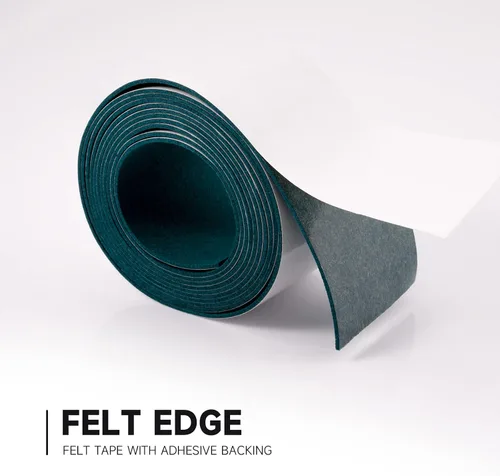 Miniatura 4 de FOSHIO Fieltro de microfibra para envolver bordes de escobilla de 6.6 ft de longitud, fieltro de gamuza verde oscuro para cubrir los bordes
