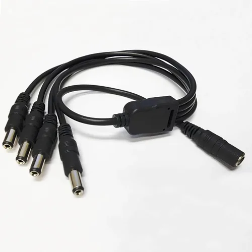 Miniatura 5 de Cable de alimentación de CC de 0.217 in x 0.083 in, conector de barril de 11 pulgadas de 12 V CC, cable rojo positivo central para cámara