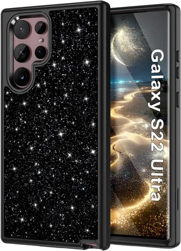 Miniatura 22 de Btscase Funda para Samsung Galaxy S22 Ultra 5G, patrón de mármol 3 en 1, resistente a prueba de golpes, cuerpo completo, policarbonato duro
