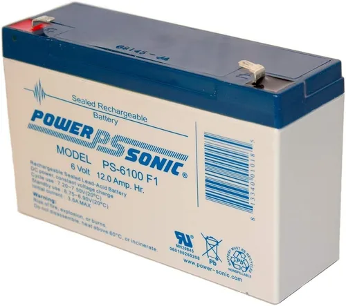 Miniatura 2 de Power-Sonic Batería recargable sellada de ácido de plomo PS-6100, 6 V, 12,0 Ah a 20 horas, 6 V, 11,5 Ah a 10 horas.