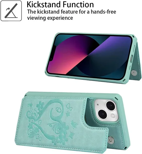 Miniatura 6 de Cavor para iPhone 13 Funda con Tarjetero iPhone 13 Funda Tipo Cartera, para iPhone 13 Funda para Hombres Mujeres, Fundas para iPhone 13 Funda