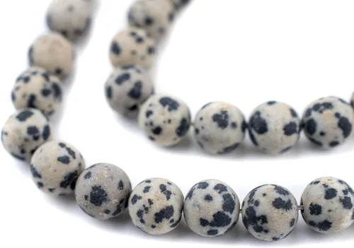 Miniatura 82 de The Bead Chest Cuentas de Jade Blanco Mate Redondas (8mm): Piedra Preciosa Orgánica Redonda Esférica de Energía con Poder de Sanación para Hacer