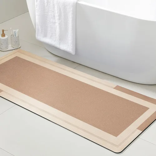 Miniatura 47 de ACCUMTEK Alfombrilla de Baño Ultra Delgada, Alfombrillas de Baño Antideslizantes con Respaldo Mejorado para Colocar Bajo la Puerta, Alfombras