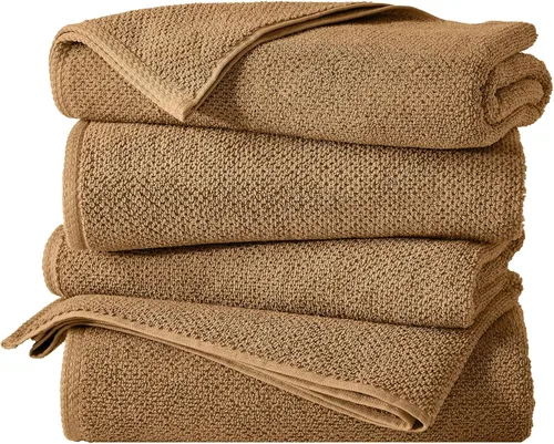 Miniatura 52 de Great Bay Home Toalla de baño blanca – Toalla de baño de gran tamaño 100% algodón de 68 x 35 pulgadas – Absorbente, de secado rápido, toalla de baño