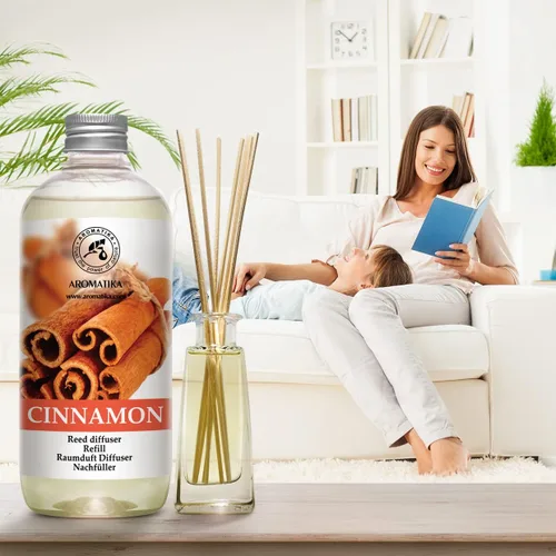 Miniatura 3 de Repuesto de difusor de varillas de canela, 3 x 17 onzas, fragancia fresca y de larga duración, con aceite esencial de canela natural, lo mejor