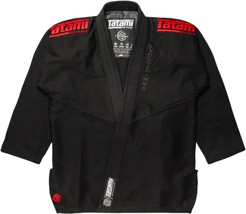 Miniatura 3 de Tatami Fightwear Estilo Black Label Jiu Jitsu Gi para hombre con chaqueta de tejido perla premium de 550 GSM, pantalones BJJ y bolsa