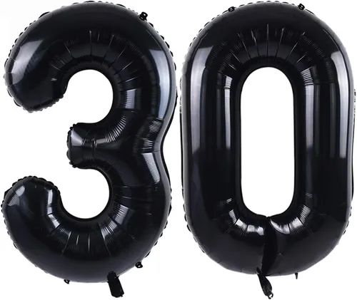Miniatura 7 de TONIFUL Globos grandes de helio de letras B negras grandes de 40 pulgadas, globos de aluminio Mylar para decoración de suministros de fiesta