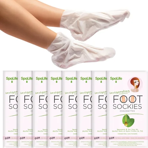 SpaLife Mascarilla hidratante para pies | Envoltura para pies con grietas secas, tratamiento de reparación intensiva | Botines suavizantes de aceite