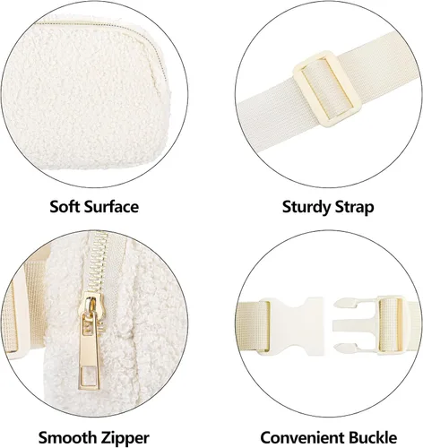 Miniatura 76 de Riñonera cruzada para mujeres y hombres, bolsa para cinturón para senderismo con correa ajustable, riñonera para correr, entrenamiento, deportes