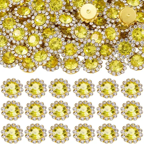 Miniatura 20 de 160 diamantes de imitación para coser de 0.472 pulgadas, base de metal, diamantes de imitación para coser en ropa, zapatos, aretes, cinturón