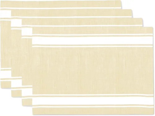 Miniatura 8 de Solino Home Juego de 4 manteles individuales de lino, manteles individuales negros de 14 x 19 pulgadas, 100% lino puro para verano