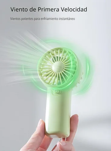 Miniatura 3 de Mini ventilador portátil (2 pilas AAA, pilas no incluidas) Ventilador de mano ligero perfecto para exteriores, viajes, oficina, senderismo