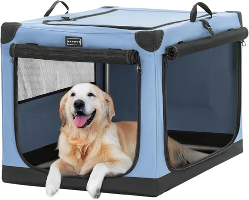 Miniatura 29 de PETSFIT Jaula portátil suave de 26 pulgadas para perros – Marco resistente en espiral patentado, perrera plegable para perros pequeños, 3 puertas