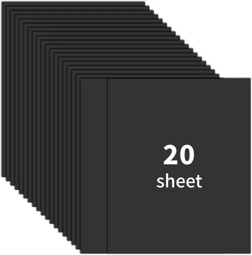 Miniatura 10 de 50 hojas de cartulina negra de 8.5x11", papel de construcción de 250 g/m²/92 lb, papel de impresora premium para proyectos de bricolaje, suministros