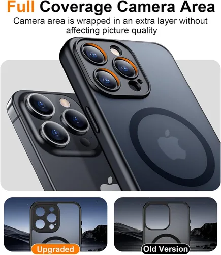 Miniatura 5 de Red2Fire Funda magnética para iPhone 13 Pro Max, protección completa mejorada de la cámara, compatible con MagSafe, funda protectora translúcida