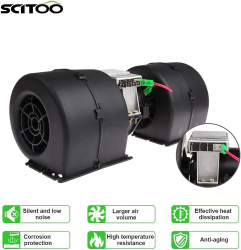 Miniatura 9 de SCITOO Motor de soplador de calentador HVAC con ventilador motor de soplador HVAC apto para 008-A45-02,26-19939 (12V) Conjunto de motor