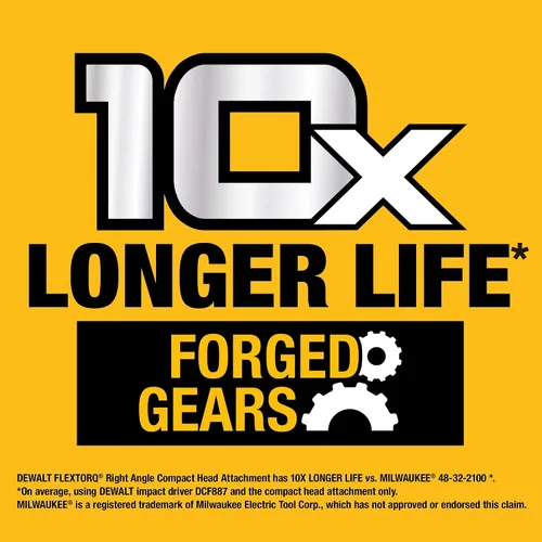 Miniatura 8 de DEWALT FLEXTORQ - Accesorio de accionamiento en ángulo recto, 1/4 de pulgada (DWAMRA14FT)
