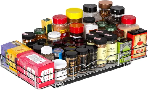 Miniatura 8 de Organizador extraíble para gabinete para especias, latas - Resistente con garantía limitada de por vida - Organizador de especias extraíble