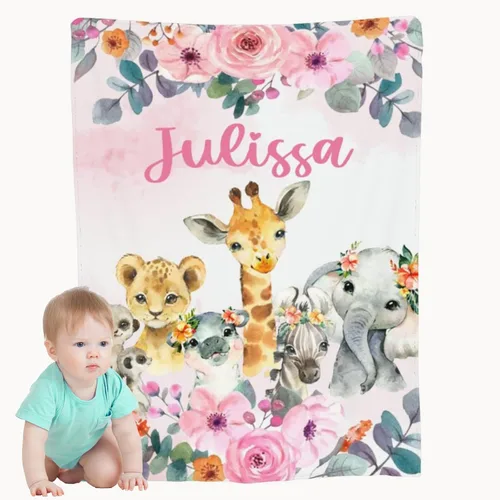 Miniatura 12 de Mantas de bebé personalizadas para niñas, manta de bebé suave personalizada para niños, regalos personalizados para bebés recién nacidos y manta