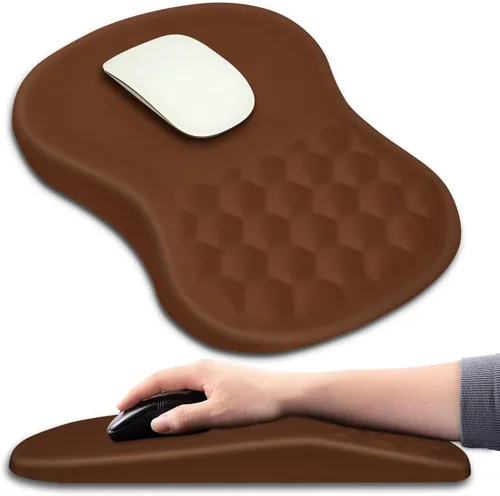 Miniatura 20 de Hokafenle Alfombrilla ergonómica para ratón con soporte para muñeca con diseño de masaje, reposamuñecas para aliviar el dolor, con espuma