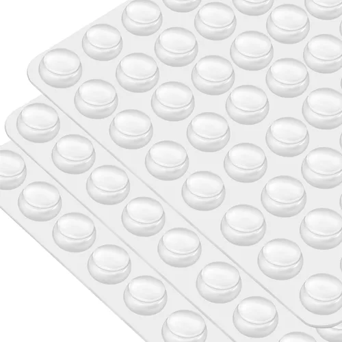 CHUNZEXI 320 piezas de parachoques transparentes autoadhesivos para puertas de gabinete, topes de goma para puertas de armarios y cajones