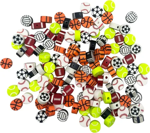Miniatura 4 de 100 cuentas de arcilla polimérica mixta Heishi para hacer pulseras, aretes, collares, joyas Bola