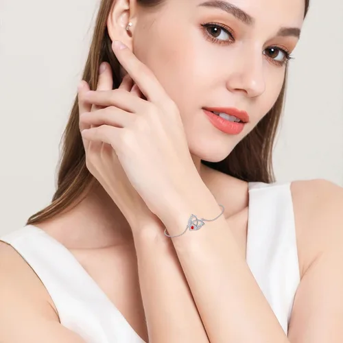 Miniatura 2 de Pulsera de piedra natal para mujer, plata de ley S925, pulseras celtas con dijes celtas, regalos de joyería, día de la madre, cumpleaños, día de San