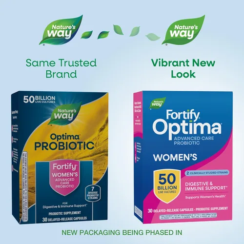Miniatura 2 de Nature's Way Probiótico Fortify Optima Advanced Care para mujeres, 50 mil millones de cultivos vivos, 8 cepas, apoya la salud digestiva e