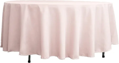 Miniatura 13 de BalsaCircle – Mantel redondo para bodas, de poliéster, 108 pulgadas, Manzana Verde (Apple Green)
