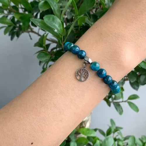 Miniatura 4 de Hevont Regalos de árbol de la vida para mujeres, pulseras de relajación curativas de piedra natural de 0.315 pulgadas (0.315 in), piedras de cristal