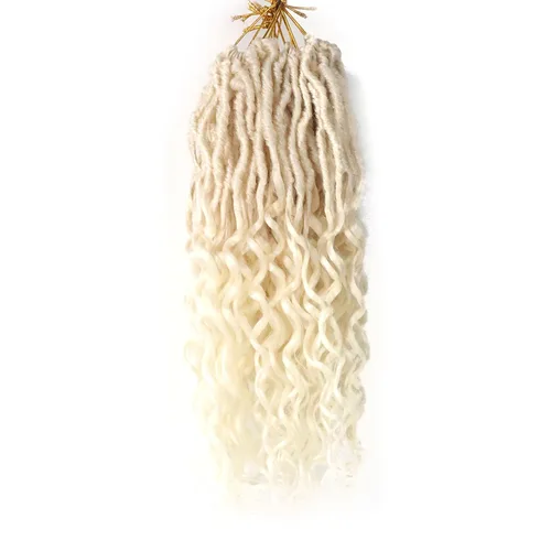 Cabello de ganchillo para mujeres negras Goddess Locs de 14 pulgadas 8 paquetes 613 Locs falsos suaves preenganchados trenzas de ganchillo cabello
