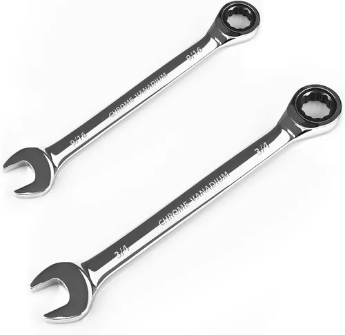 Miniatura 48 de Egofine Llave combinada de trinquete de 1-1/8 pulgadas SAE, llave de engranajes de grado industrial con diseño de 12 puntos, trinquete de 72