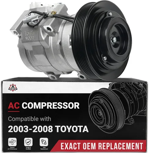 Miniatura 10 de Compresor de CA Honda CRV - Compatible con vehículos Honda CR-V 2002-2006, 2.4L - Reemplaza al compresor de aire acondicionado HVAC 10663AC