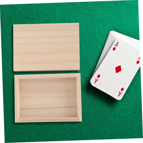 Miniatura 8 de Totority Naipes Caja de madera Organizador de almacenamiento de tarjetas Estuches de póquer Soporte vacío Contenedor de caramelo Vacío Lake District