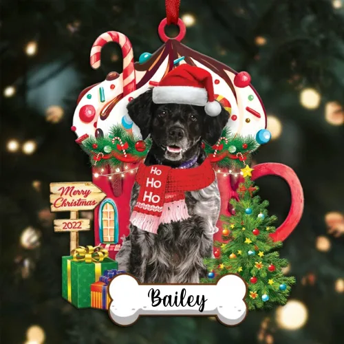 Miniatura 38 de Amantes de los perros de Navidad – Navidad de perros disponibles para muchos perros Shi Tzu – Adorno con forma personalizada, adorno de Navidad