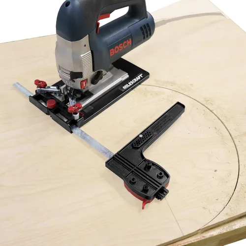 Miniatura 4 de Milescraft 1403 Guía Universal para Sierra para Sierras Circulares y Caladoras, Guía de Corte Recto se Extiende 14 pulgadas, Corta Círculos hasta 24